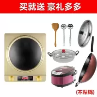 香槟金3500W套餐7 汤锅 不粘锅 电煲 半球凹面电磁炉大功率3500W家用多功能一体锅全套凹型电磁灶定制商品