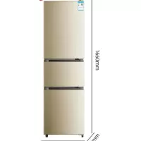 金色-209L三门三温保鲜 奥克斯冰箱大容量家用小型双开门对开宿舍租房用节能