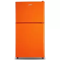橙色[升级款] 奥克斯(AUX)家用双门迷你小型冰箱 冷藏冷冻保鲜小冰箱 宿舍租房节能小电冰箱