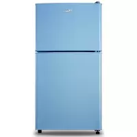 蓝色[升级款] 奥克斯(AUX)家用双门迷你小型冰箱 冷藏冷冻保鲜小冰箱 宿舍租房节能小电冰箱