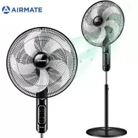 黑色 艾美特(Airmate)电风扇 落地扇 五叶遥控 细腻柔风