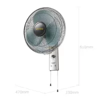 艾美特(Airmate)电风扇 壁扇 拉绳挂壁式墙壁扇 摇头 16吋