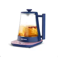 奥克斯养生壶办公室高硼硅玻璃全自动家用多功能1.8L花茶壶煮茶器 蓝色