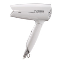 飞科(FLYCO )电吹风机家用小功率护发吹风筒小型便携可折叠宿舍学生不伤发旅行酒店用 纯白色[1200W l冷热风 三