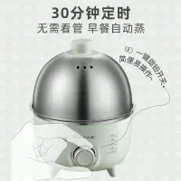 小熊(Bear) 煮蛋器 家用电蒸锅单层不锈钢定时防干烧自动断电迷你蒸蛋器 ZDQ-B07P9 清新小绿|单层不锈钢