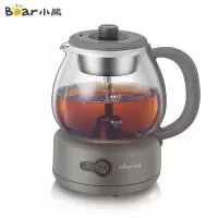 小熊(Bear)煮茶器养生壶 蒸汽喷淋式玻璃加厚迷你小型黑茶电茶炉 办公室小容量电热泡煮茶壶 ZCQ-A10Q1 灰色