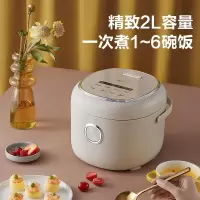 小熊(Bear)迷你电饭煲2L智能预约电饭锅家用多功能全自动小容量煮粥煮饭锅 DFB-P20H1 2L容量+双重不溢锅设