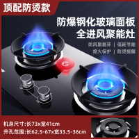 半球煤气灶双灶家用燃气灶嵌入式台式天然气液化气猛火炉具天燃气 顶配升级防烫聚能玻璃 液化气