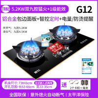 新飞 煤气灶双灶家用嵌入式燃气灶台式天然气炉灶猛火灶节能炉具 [顶配款]双九腔猛火灶+智控定时+铝合包边面板 天然气