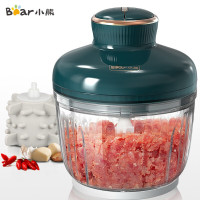 小熊(Bear)绞肉机 家用电动多功能料理机碎肉切菜搅拌机绞馅机打肉机2L大容量 复古绿 无剥蒜器