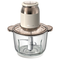 小熊绞肉机家用电动小型多功能辅食机料理机绞馅碎菜切碎机搅拌器 灰白色