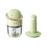 小熊辅食机婴儿宝宝辅食工具套装家用电动小型绞肉机真空保鲜搅拌 极光绿[创新真空锁鲜]