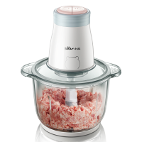 Bear/小熊绞肉机QSJ-B02Q1家用双档玻璃料理机切碎搅拌BB辅食机2L 玻璃杯-单刀头