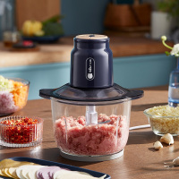 小熊绞肉机家用电动小型全自动多功能碎肉绞馅辅食机料理机大容量 [1副刀头*日常使用]双档*玻璃碗M1