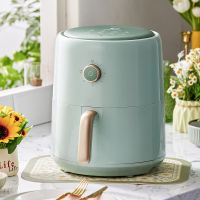 小熊空气炸锅家用十大品牌大容量无油炸锅烤箱新款智能空气电炸锅 浅绿色