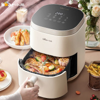 小熊(Bear)空气炸锅 家用多功能 5L大容量大功率无油烟微电脑触控微蒸汽电炸锅 5L聚会容量+大屏触控+微蒸汽嫩烤