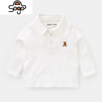 男童长袖T恤翻领POLO衫秋装春秋款童装儿童宝宝打底衫上衣秋衣潮 七色王国