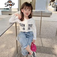 儿童长袖t恤童装2022新款秋装女童打底衫小女孩上衣体恤洋气 七色王国T恤