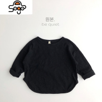 插画色系~软糯竹节棉~宽松落肩儿童T恤长袖男女打底洋气潮森 七色王国