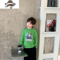 男童装长袖t恤韩版秋季2022新款宝宝宽松卡通印花儿童上衣 七色王国T恤