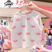/BARBIE女童假两件上衣儿童2022春秋装新款长袖t恤女孩打底衫 七色王国T恤
