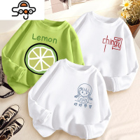 女童长袖t恤春秋2022新款早秋童装大童女装秋装儿童白色上衣 七色王国T恤