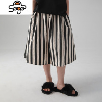 日系简约印花儿童长袖T恤秋季个性宽松中大童打底衫女童上衣 七色王国