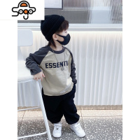 潮牌ESS复线男童长袖T恤中大童2022新款儿童宝宝街头宽松长袖秋装 七色王国