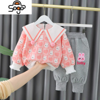 女童秋装2022新款儿童衣服春秋婴儿洋气小童装一岁女宝宝秋季套装 七色王国