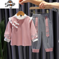 女宝宝汉服春秋季洋气两件套古装2幼儿园唐装中国风女童1-3岁时髦 七色王国套装