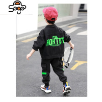 男童牛仔套装春秋装新款儿童中大童网红帅洋气时髦韩版两件套 七色王国