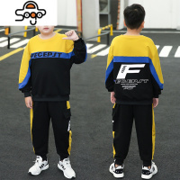胖男童套装加肥加大秋装中大童宽松长袖卫衣两件套胖男孩运动衣服 七色王国