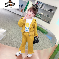 女童装时髦套装洋气秋装儿童网红时髦两件套女孩2022新款春秋衣服 七色王国