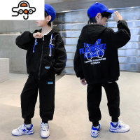 儿童装男童秋装套装2022新款中大童连帽卫衣男孩春秋款运动衣服潮 七色王国