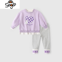 女童套装秋款儿童运动婴儿春秋女孩秋季洋气一两岁女宝宝秋装衣服 七色王国