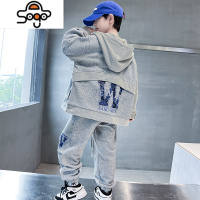 男童套装秋装2022新款儿童春秋网红炸街运动衣服大童秋季帅气潮酷 七色王国