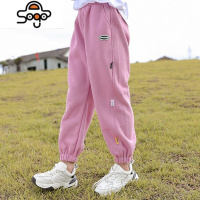 女童秋装裤子2022新款洋气中大童加绒运动裤休闲裤秋冬款女孩卫衣 七色王国