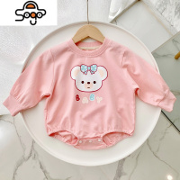 婴儿秋季卫衣包屁衣新生儿长袖服小女童宝宝2022新款连体哈衣 七色王国