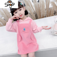 女童连衣裙春秋季2022新款洋气女宝宝小童儿童装时髦秋装卫衣裙子 七色王国