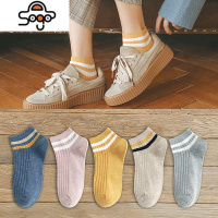 袜子女春夏薄款短袜可爱少女日系学院风短筒袜ins潮中筒夏天 七色王国