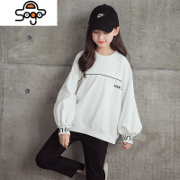 女童洋气薄款卫衣春秋款韩版儿童宽松女大童灯笼袖女孩休闲秋季。 七色王国