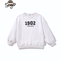 童装百搭圆领字母印花儿童纯色卫衣中大童2022秋季新款上衣 七色王国