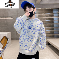 男童卫衣儿童打底衫春秋2022年新款童装中大童笑脸休闲上衣秋装潮 七色王国