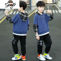 男童秋装套装儿童运动套装春秋韩版卫衣两件套大童男装13岁男孩潮 七色王国