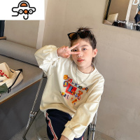 女童卫衣2022春秋新款中大童洋气印花儿童宽松薄款上衣 七色王国