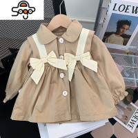 女童秋装2022新款童装儿童韩版风衣外套小童洋气大衣宝宝时髦外衣 七色王国