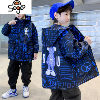 男童外套工装童装儿童中大童春秋男孩秋装风衣连帽上衣冲锋衣潮牌 七色王国
