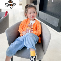 小女童开衫外套春装2022新款婴儿童韩版夹克上衣宝宝洋气卫衣 七色王国