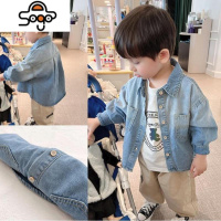 2022夏装新款男童牛仔衬衫长袖外套中小童宝宝时尚牛仔薄外套潮 七色王国