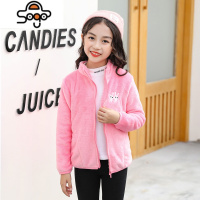 童装男女童秋冬新款加绒外套保暖中大童外穿法兰绒上衣 七色王国